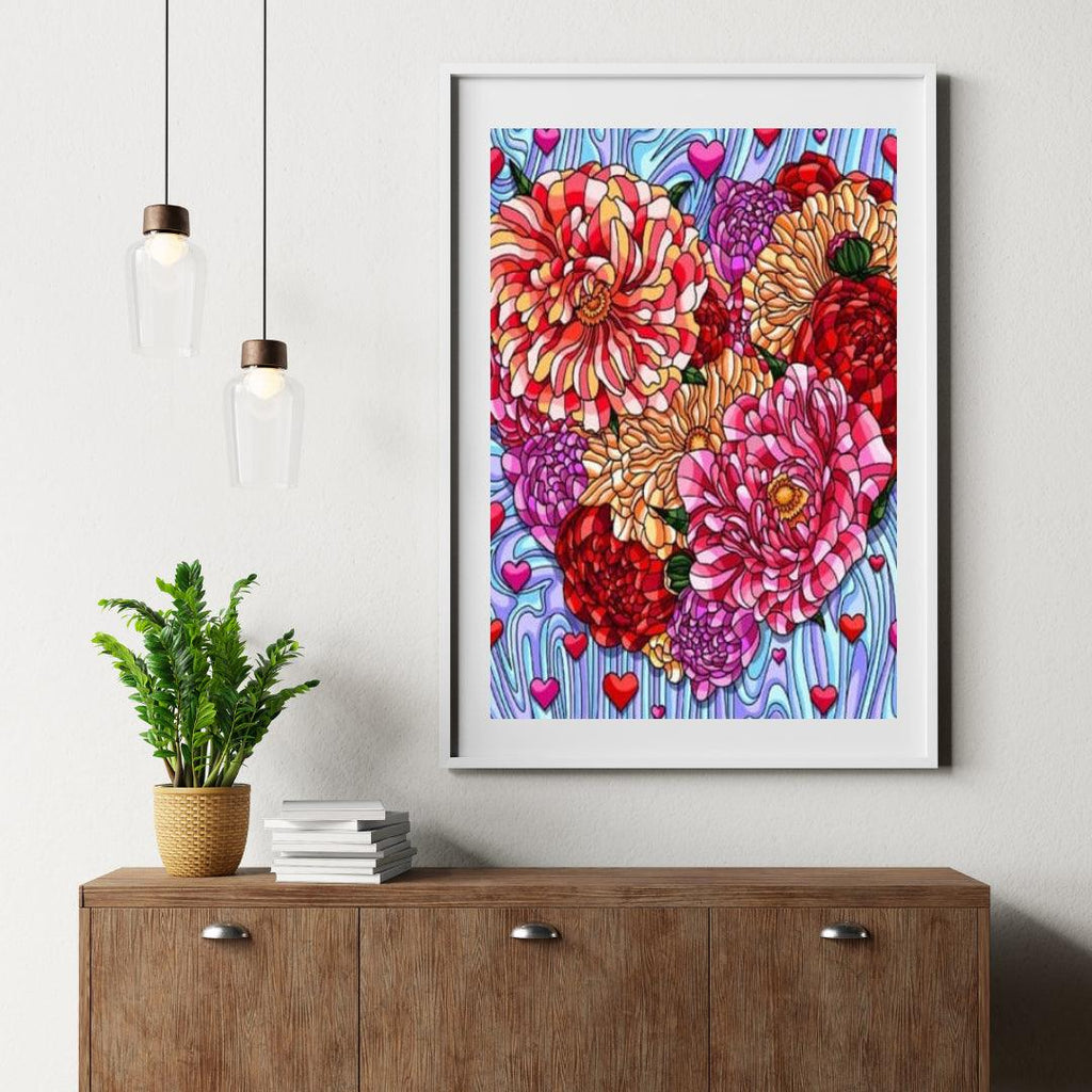Diamond Painting Bloemen Hart - SEOS Shop ®
