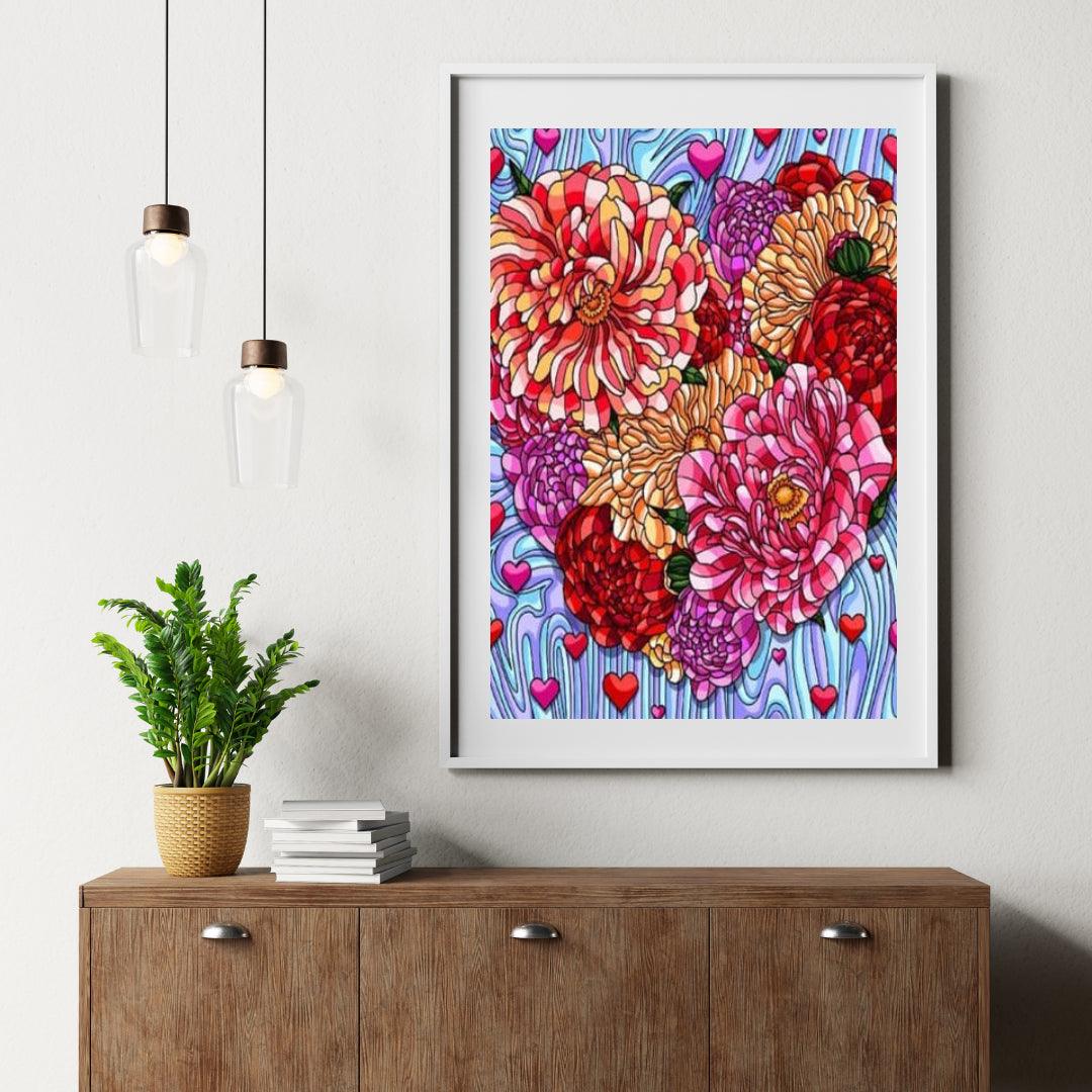 Diamond Painting Bloemen Hart - SEOS Shop ®