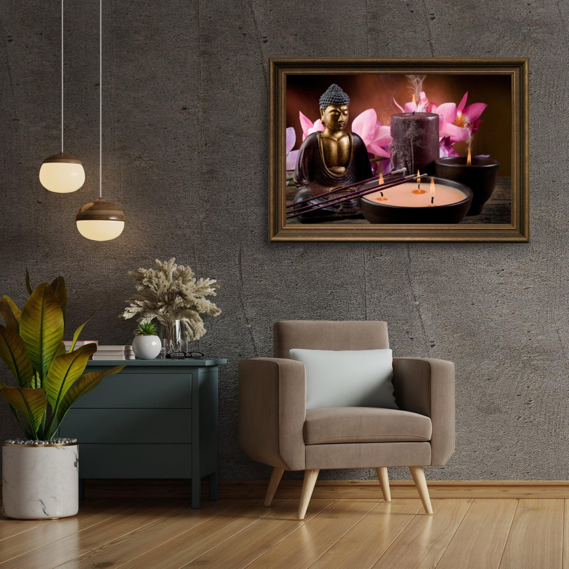 Diamond Painting Boeddha met kaarsen en bloemen – SEOS Shop ®