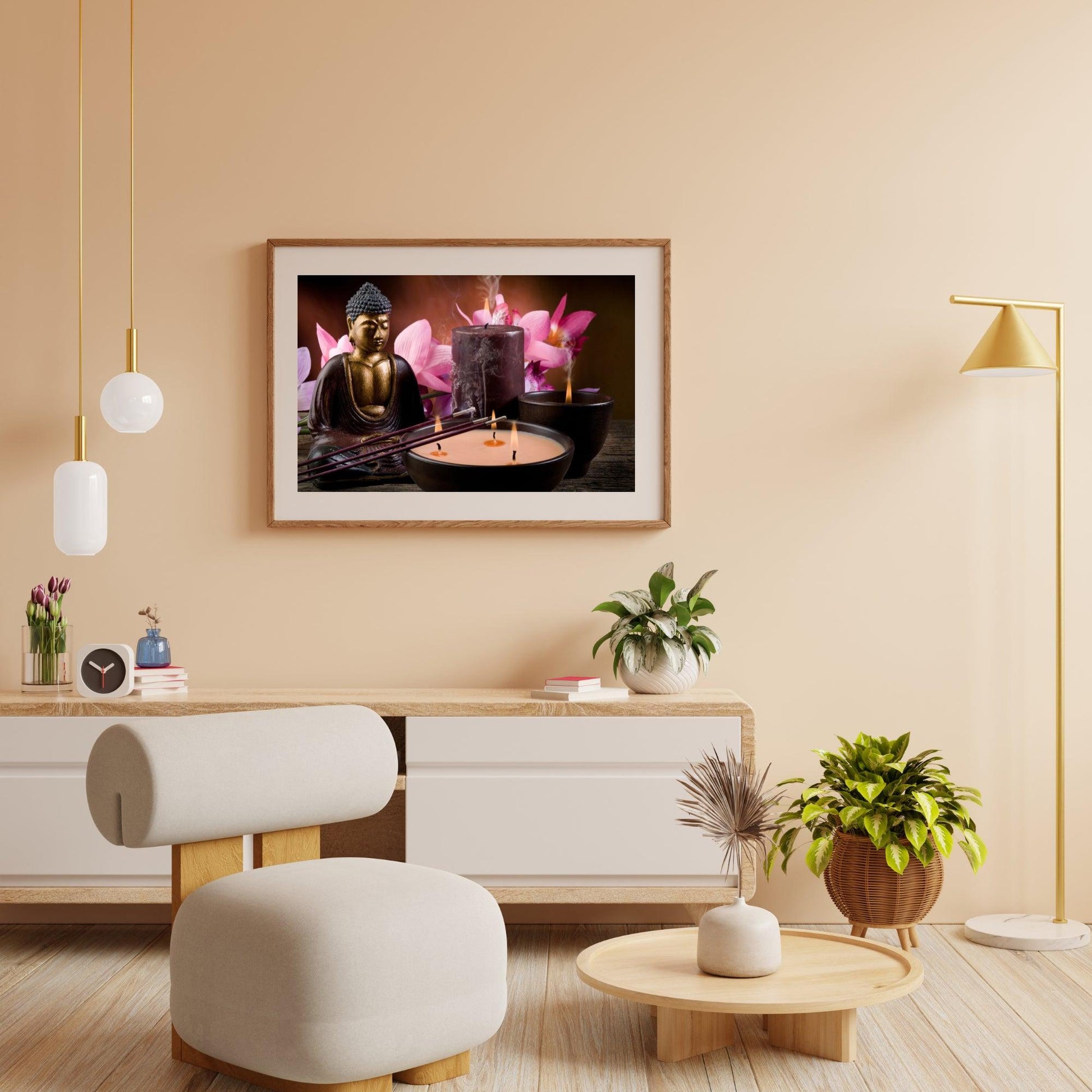 Diamond Painting Boeddha met kaarsen en bloemen – SEOS Shop ®