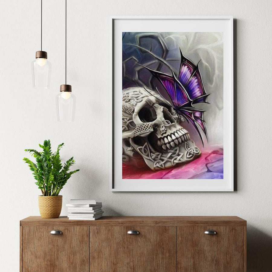 Diamond Painting Doodshoofd - Vlinder - SEOS Shop ®