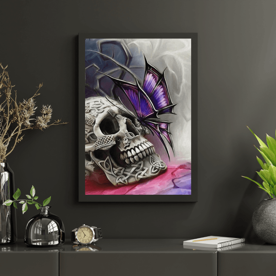 Diamond Painting Doodshoofd - Vlinder - SEOS Shop ®