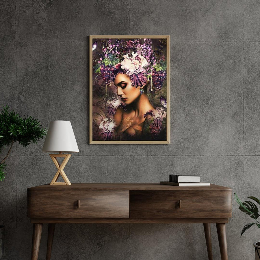 Diamond painting - Vierkante steentjes - Diamond painting volwassenen - Meisje met een Diamond painting - Vierkante steentjes - Diamond painting volwassenen - Meisje met een