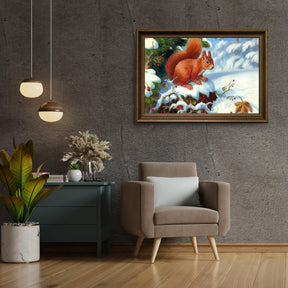 Diamond Painting Eekhoorn met kersenfruit - SEOS Shop ®