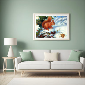Diamond Painting Eekhoorn met kersenfruit - SEOS Shop ®