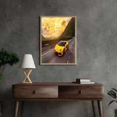 Diamond Painting Gele Sportwagen 30x40 cm - SEOS Shop ®