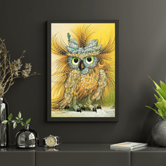 Diamond Painting Gele abstracte uil - SEOS Shop ®