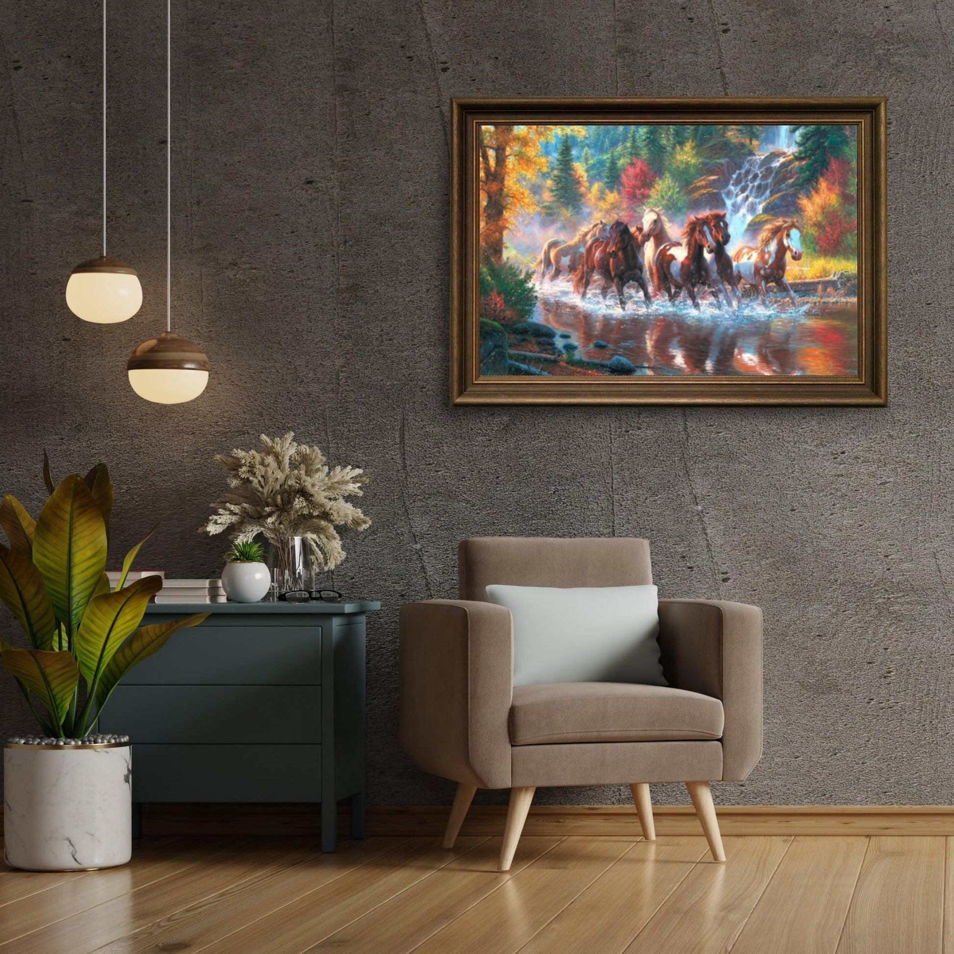 Diamond Painting Groep paarden in het water - SEOS Shop ®