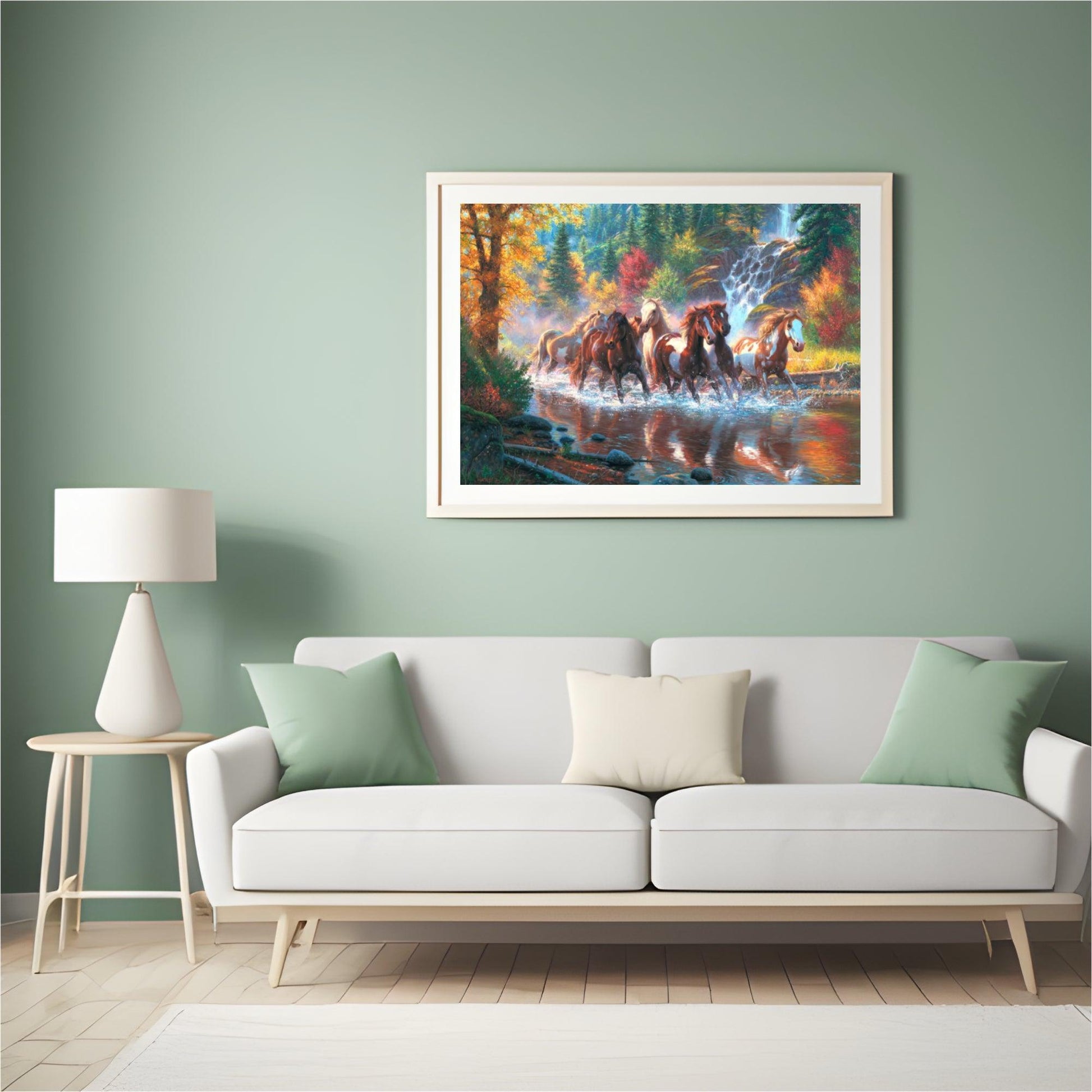 Diamond Painting Groep paarden in het water - SEOS Shop ®