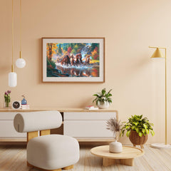 Diamond Painting Groep paarden in het water - SEOS Shop ®