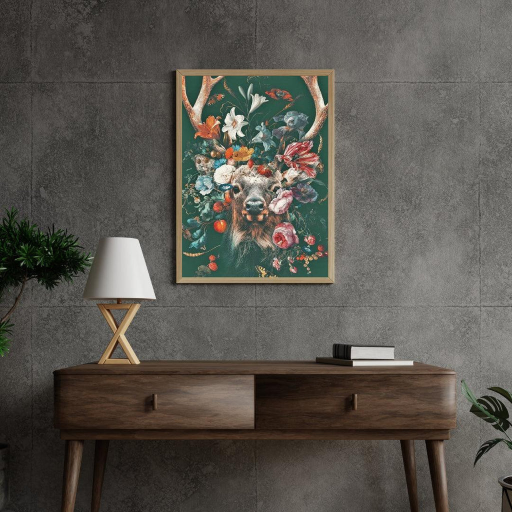 Diamond Painting Hert met bloemen - SEOS Shop ®