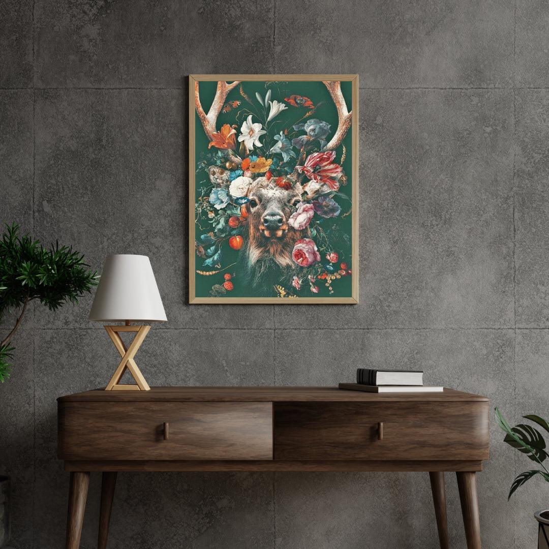 Diamond Painting Hert met bloemen - SEOS Shop ®