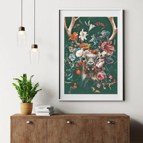 Diamond Painting Hert met bloemen - SEOS Shop ®