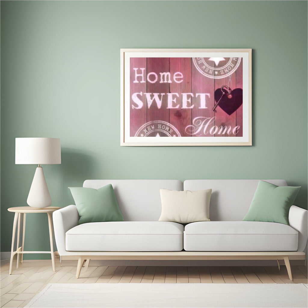 Diamond Painting Home Sweet Home Roze 30x40cm – SEOS Shop ®