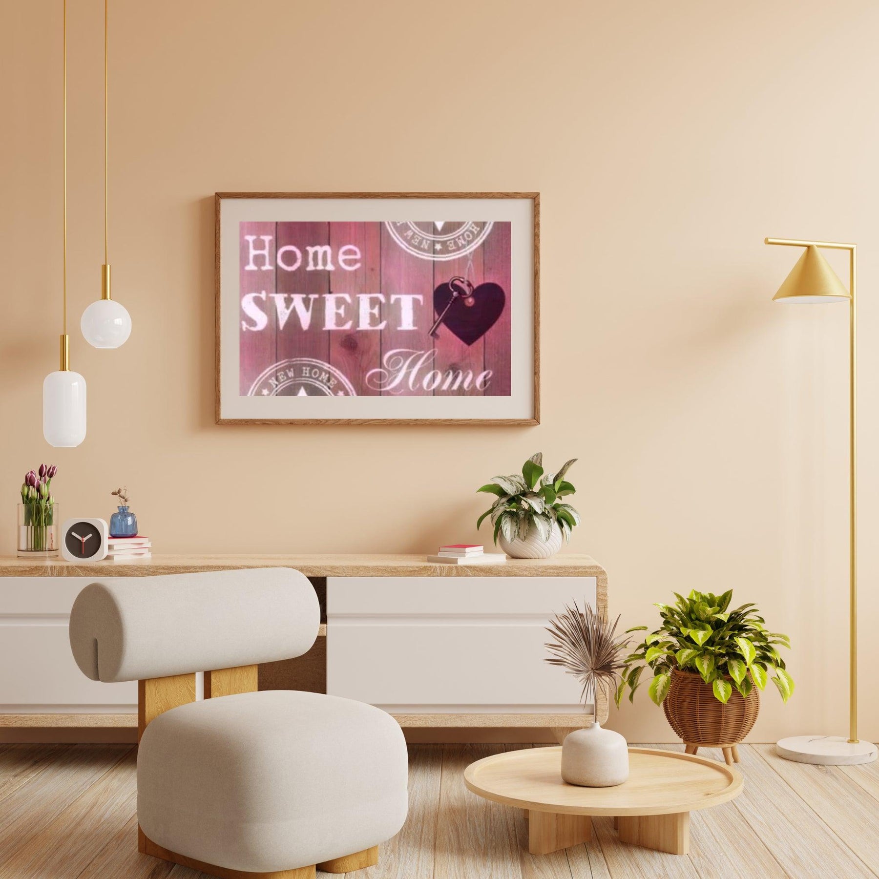 Diamond Painting Home Sweet Home Roze 30x20cm – SEOS Shop ®