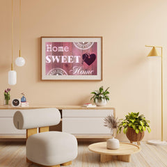 Diamond Painting Home Sweet Home Roze 30x20cm – SEOS Shop ®
