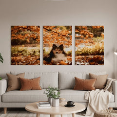 Diamond Painting Hond in het bos 3 luik - SEOS Shop ®