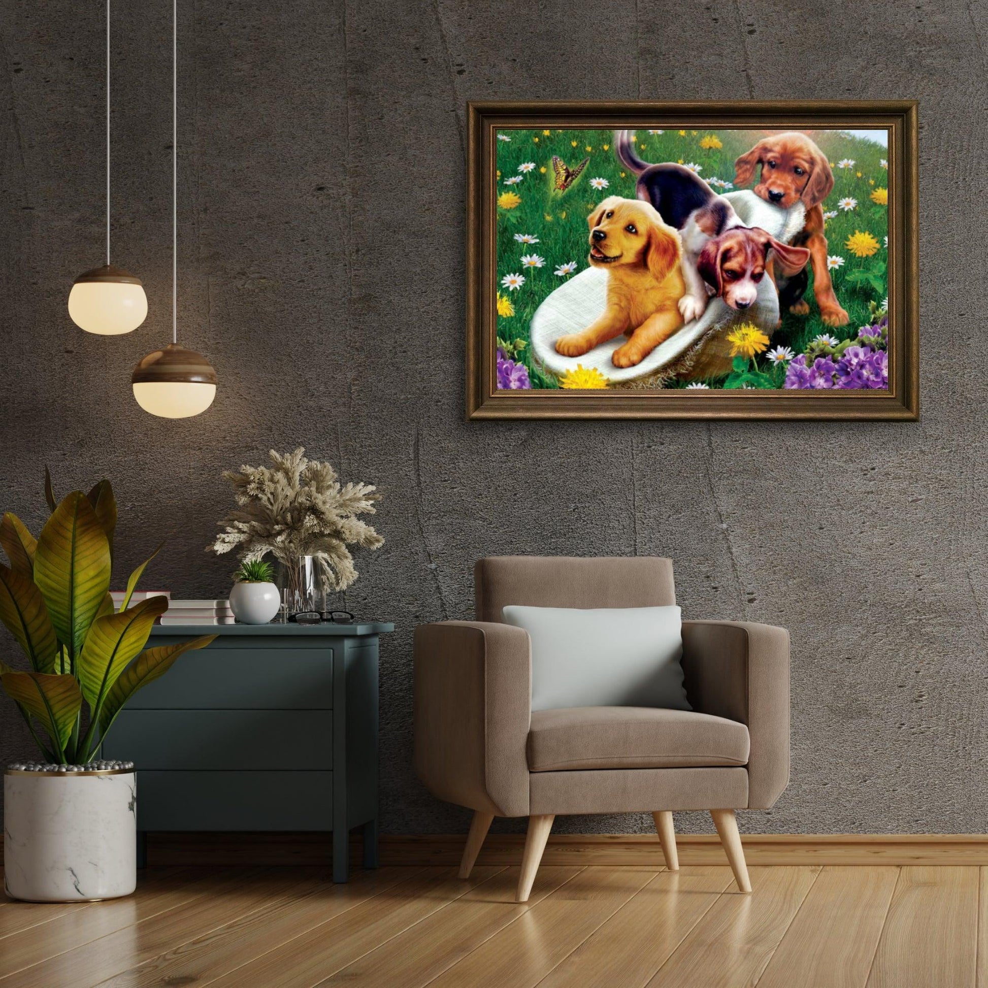 Diamond Painting Honden en bloemen - SEOS Shop ®