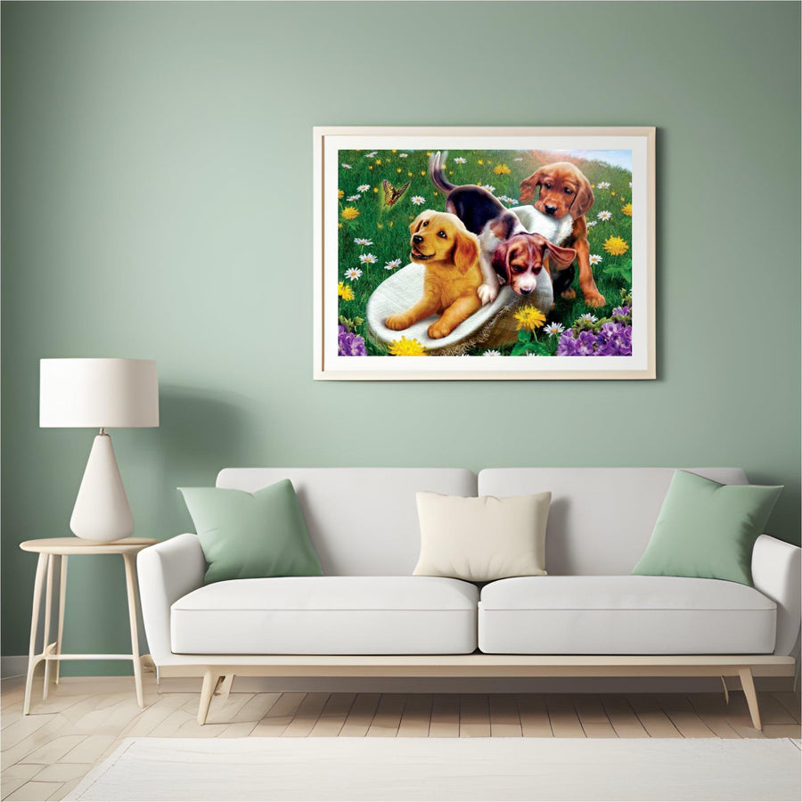 Diamond Painting Honden en bloemen - SEOS Shop ®
