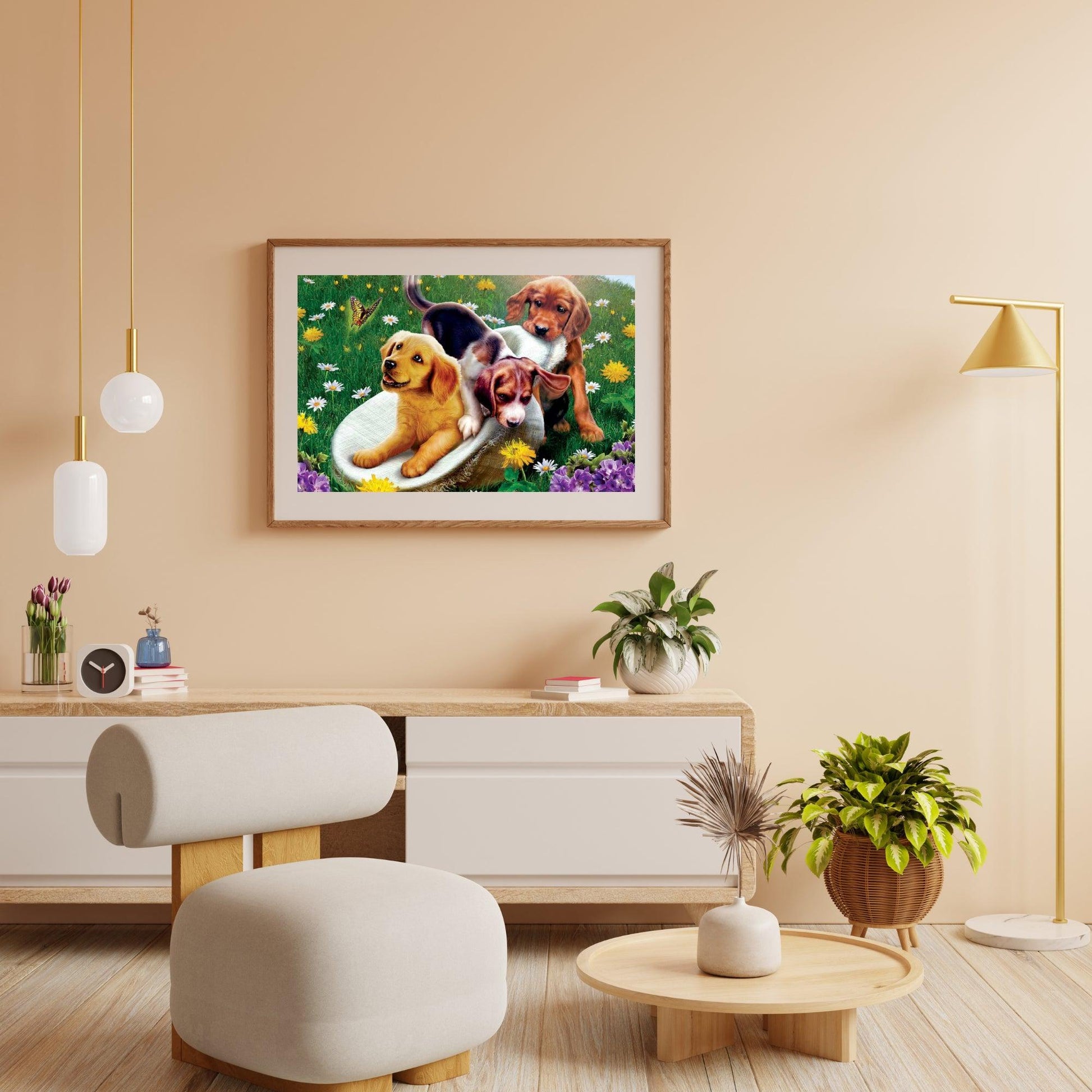 Diamond Painting Honden en bloemen - SEOS Shop ®