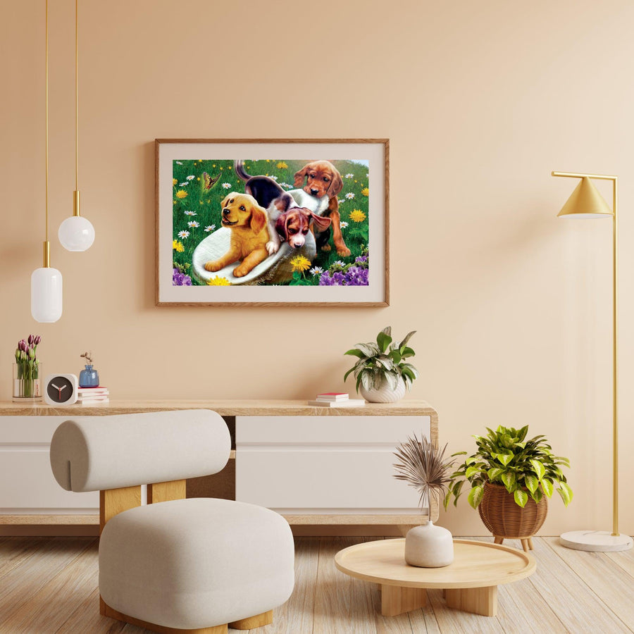 Diamond Painting Honden en bloemen - SEOS Shop ®