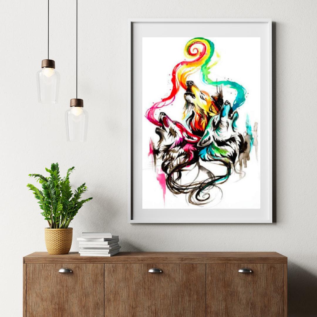 Diamond Painting Huilende Wolven – SEOS Shop ®