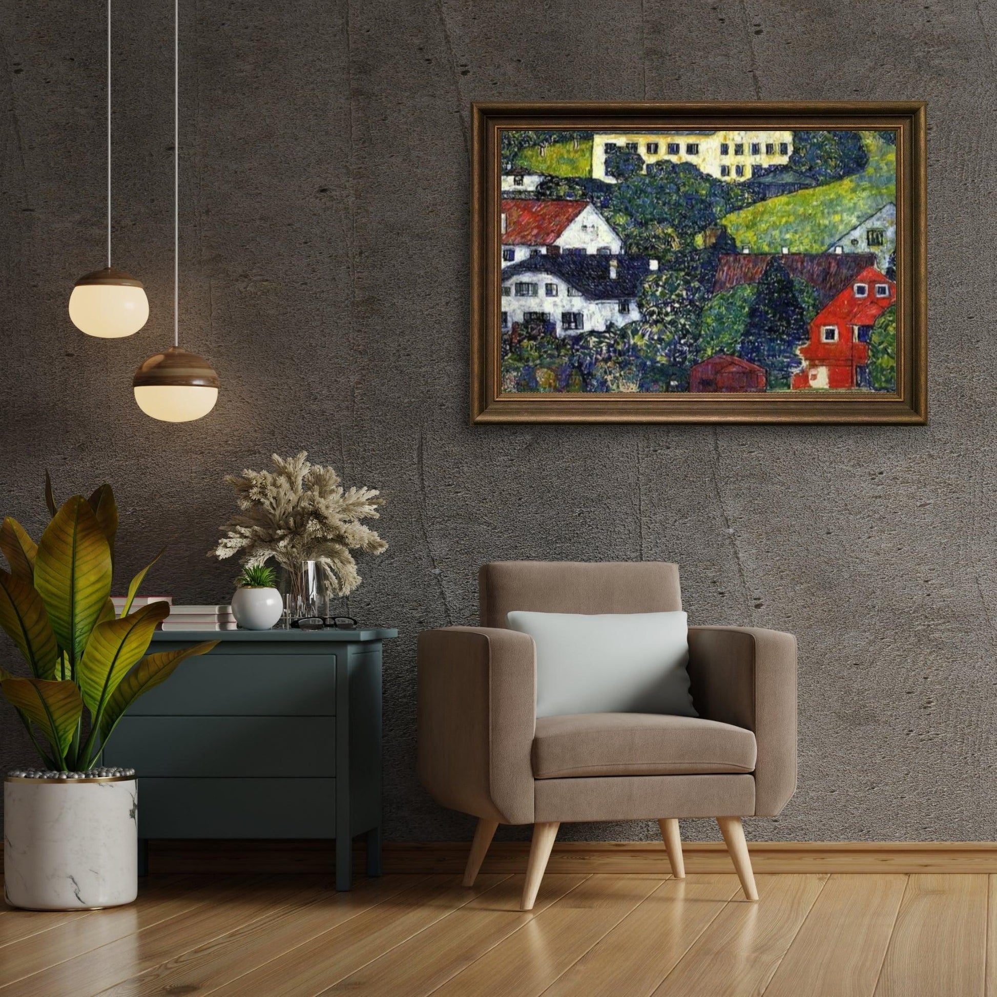 Diamond Painting Huizen bij Unterach aan de Attersee - SEOS Shop ®