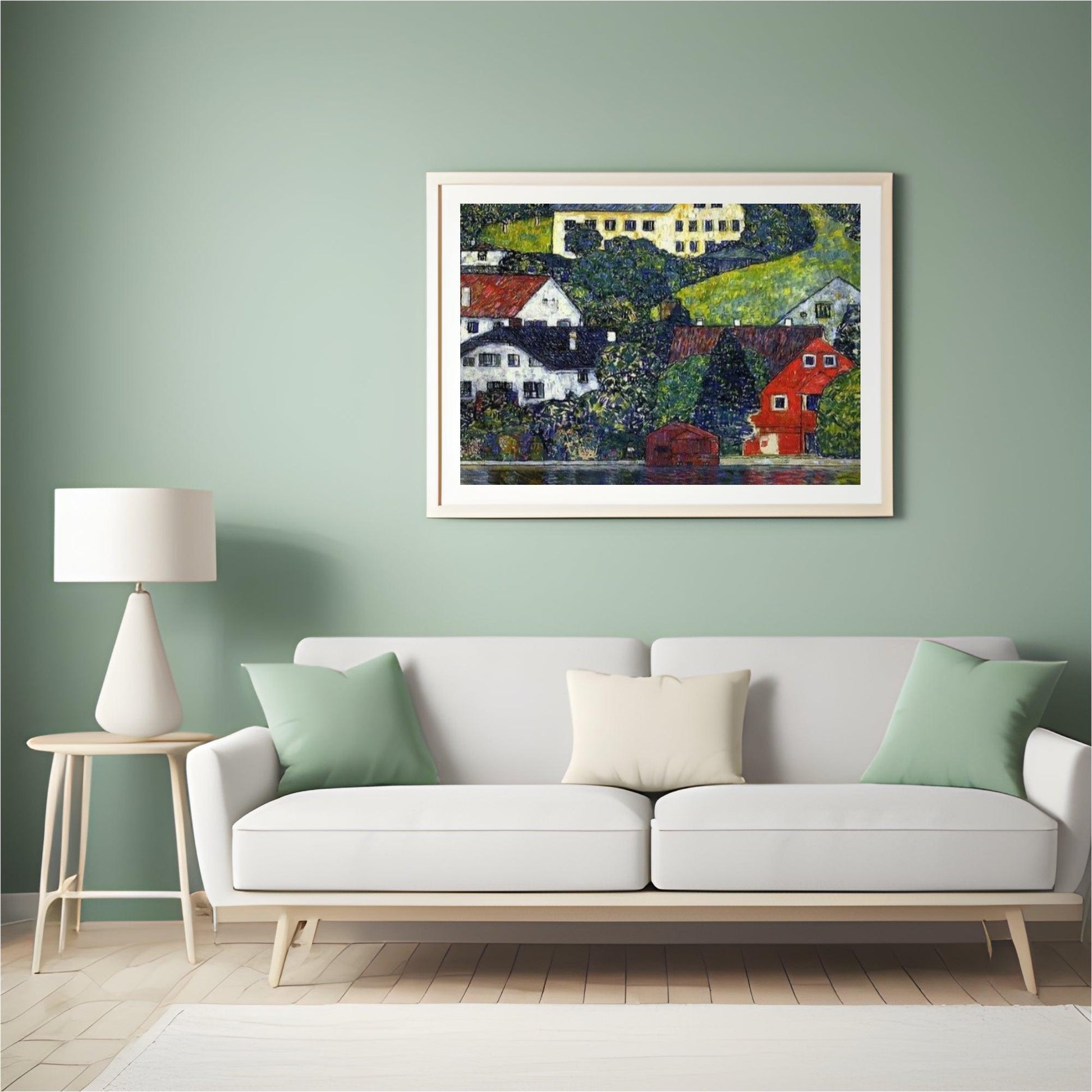 Diamond Painting Huizen bij Unterach aan de Attersee - SEOS Shop ®