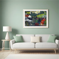Diamond Painting Huizen bij Unterach aan de Attersee - SEOS Shop ®