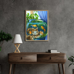 Diamond Painting Kat Met Vis - SEOS Shop ®