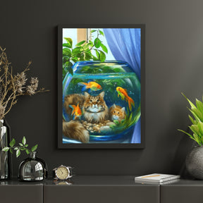 Diamond Painting Kat Met Vis - SEOS Shop ®