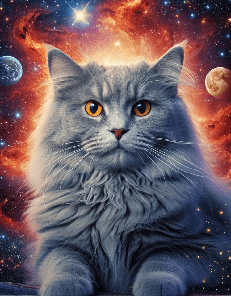 Diamond Painting Kat in de ruimte - SEOS Shop ®