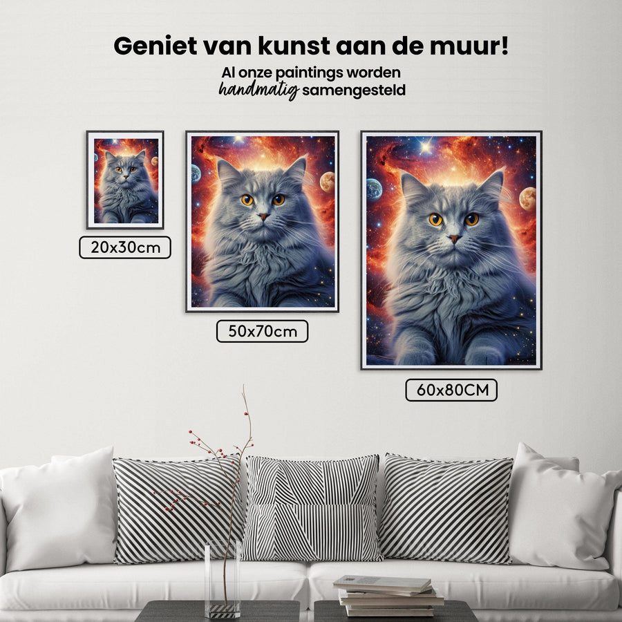 Diamond Painting Kat in de ruimte - SEOS Shop ®