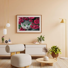 Diamond Painting Kat met bloemen - SEOS Shop ®