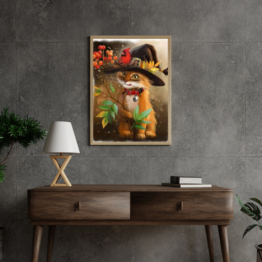 Diamond Painting Kat met hoed - SEOS Shop ®