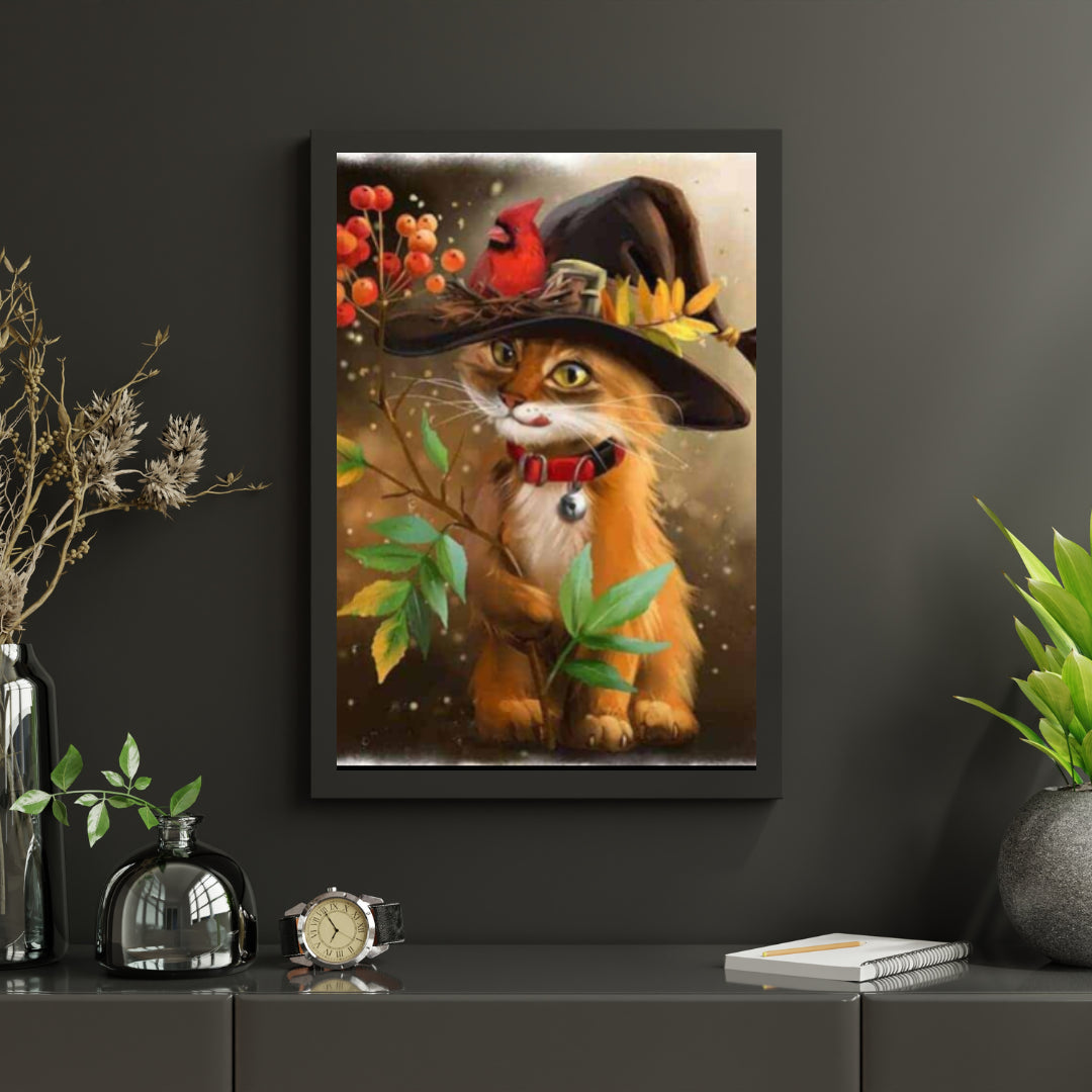 Diamond Painting Kat met hoed - SEOS Shop ®