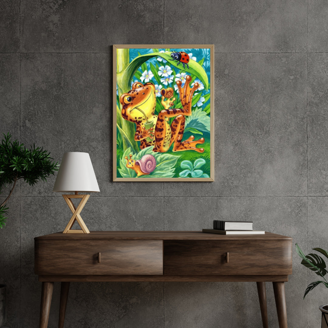 Diamond Painting Kikker met lieveheersbeestje - SEOS Shop ®