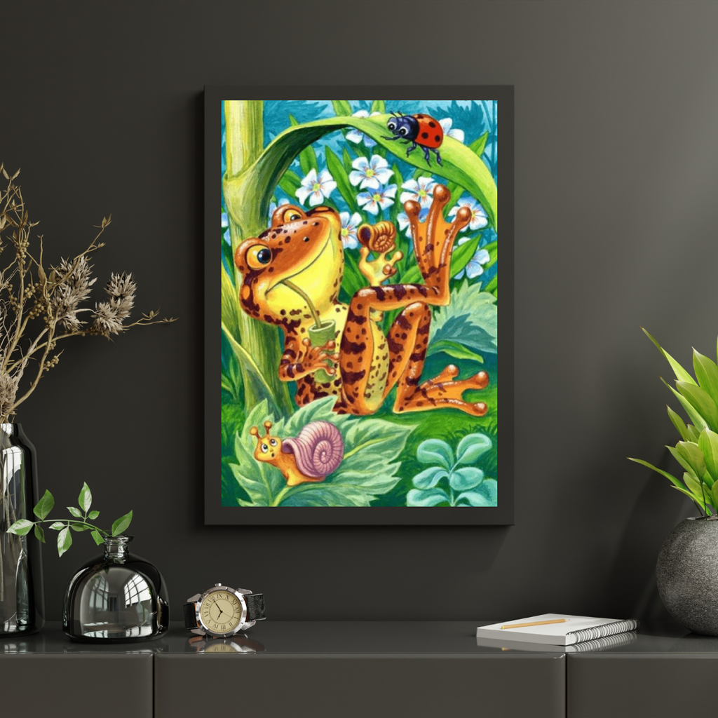 Diamond Painting Kikker met lieveheersbeestje - SEOS Shop ®
