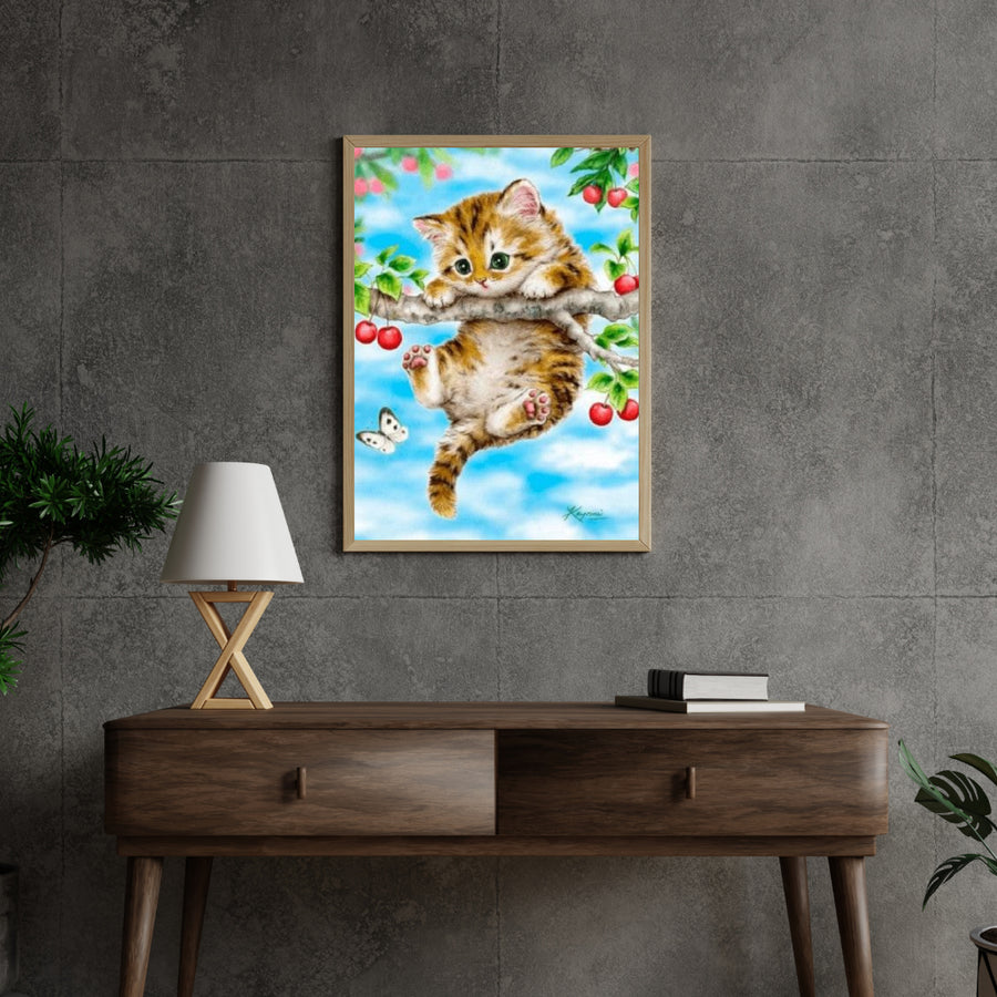 Diamond Painting Kitten aan een tak - SEOS Shop ®