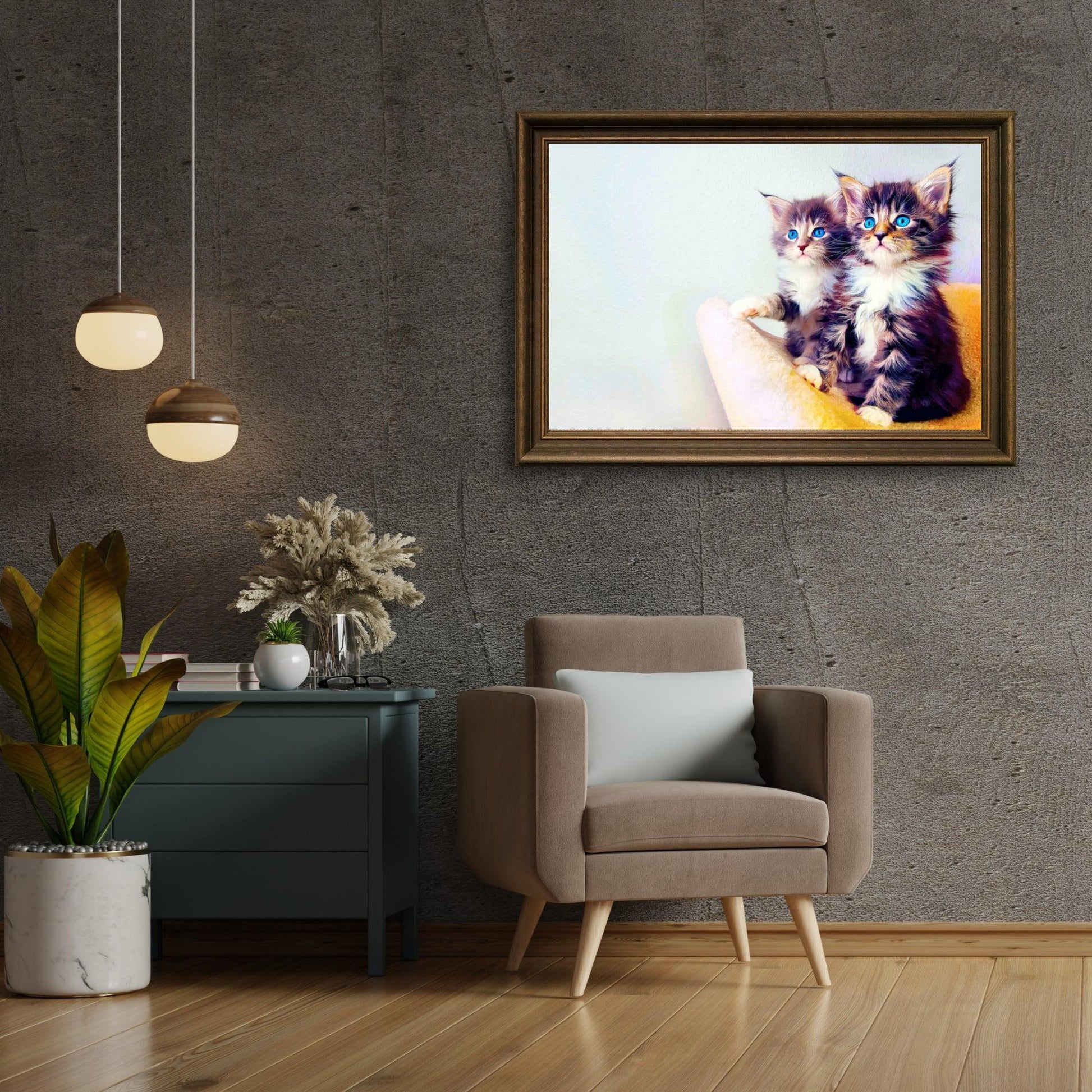 Diamond Painting Kittens met blauwe ogen - SEOS Shop ®