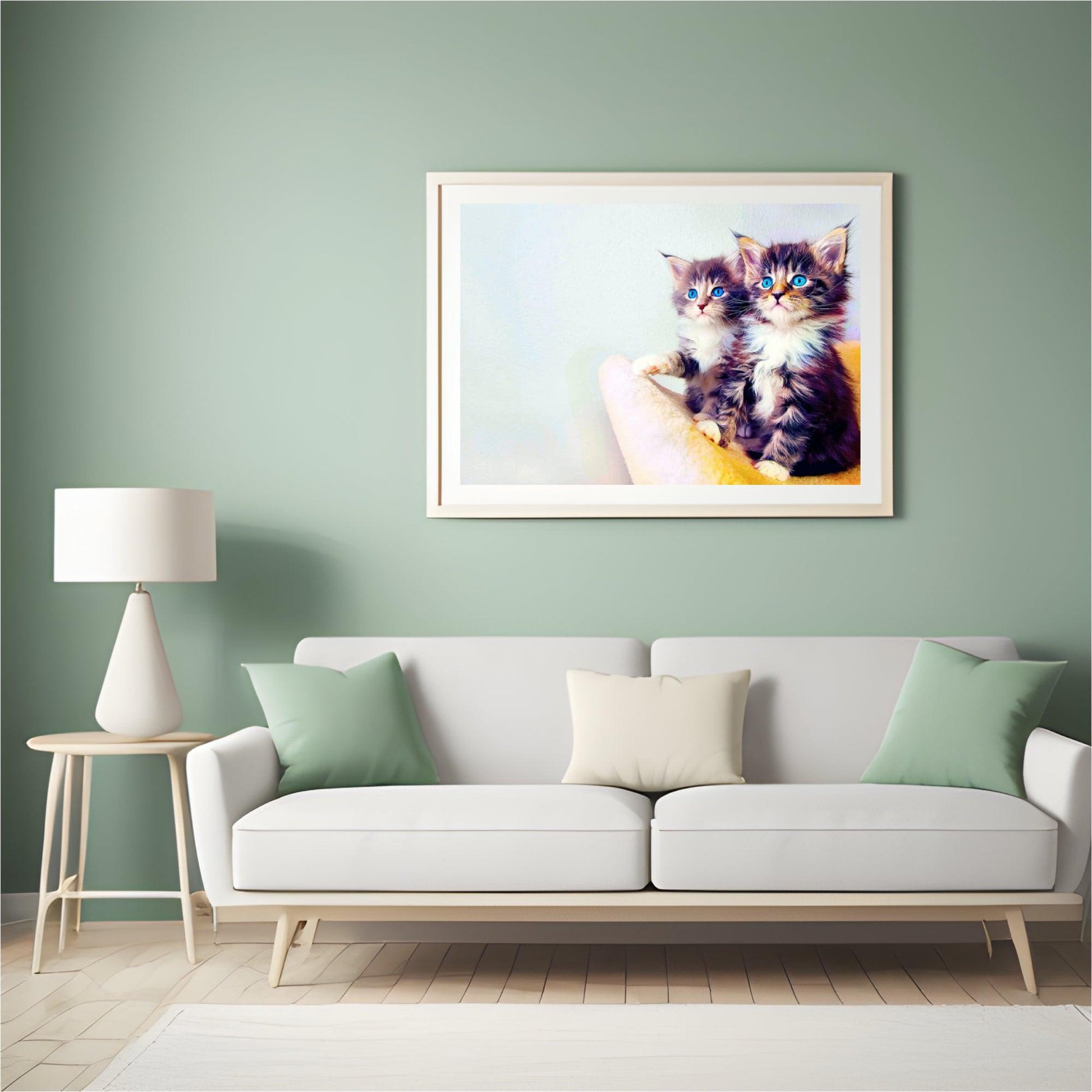 Diamond Painting Kittens met blauwe ogen - SEOS Shop ®