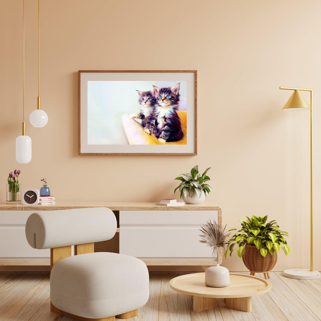 Diamond Painting Kittens met blauwe ogen - SEOS Shop ®