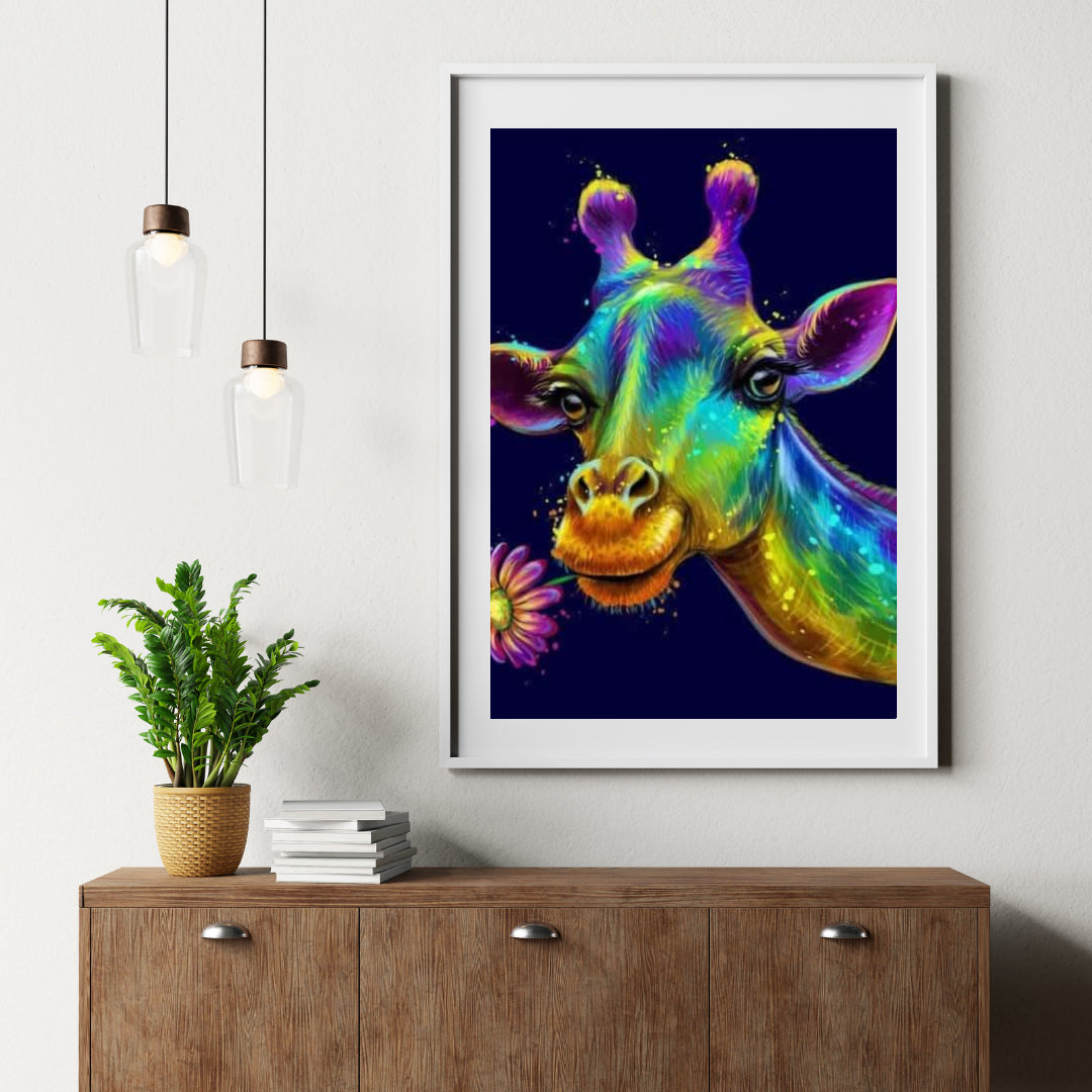 Diamond Painting Kleurrijke Giraffe – productbeeld 5