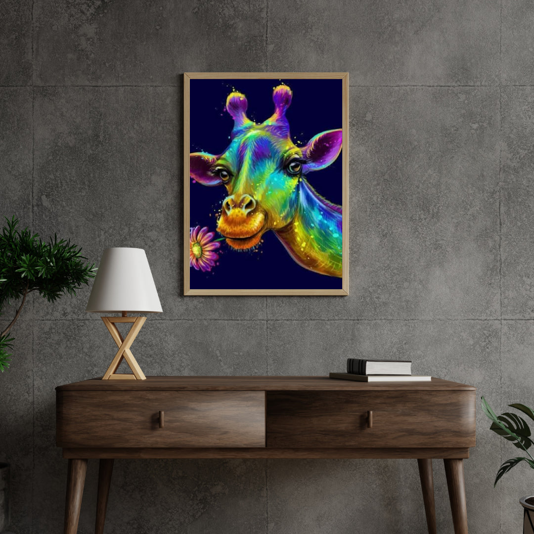 Diamond Painting Kleurrijke Giraffe – productbeeld 3