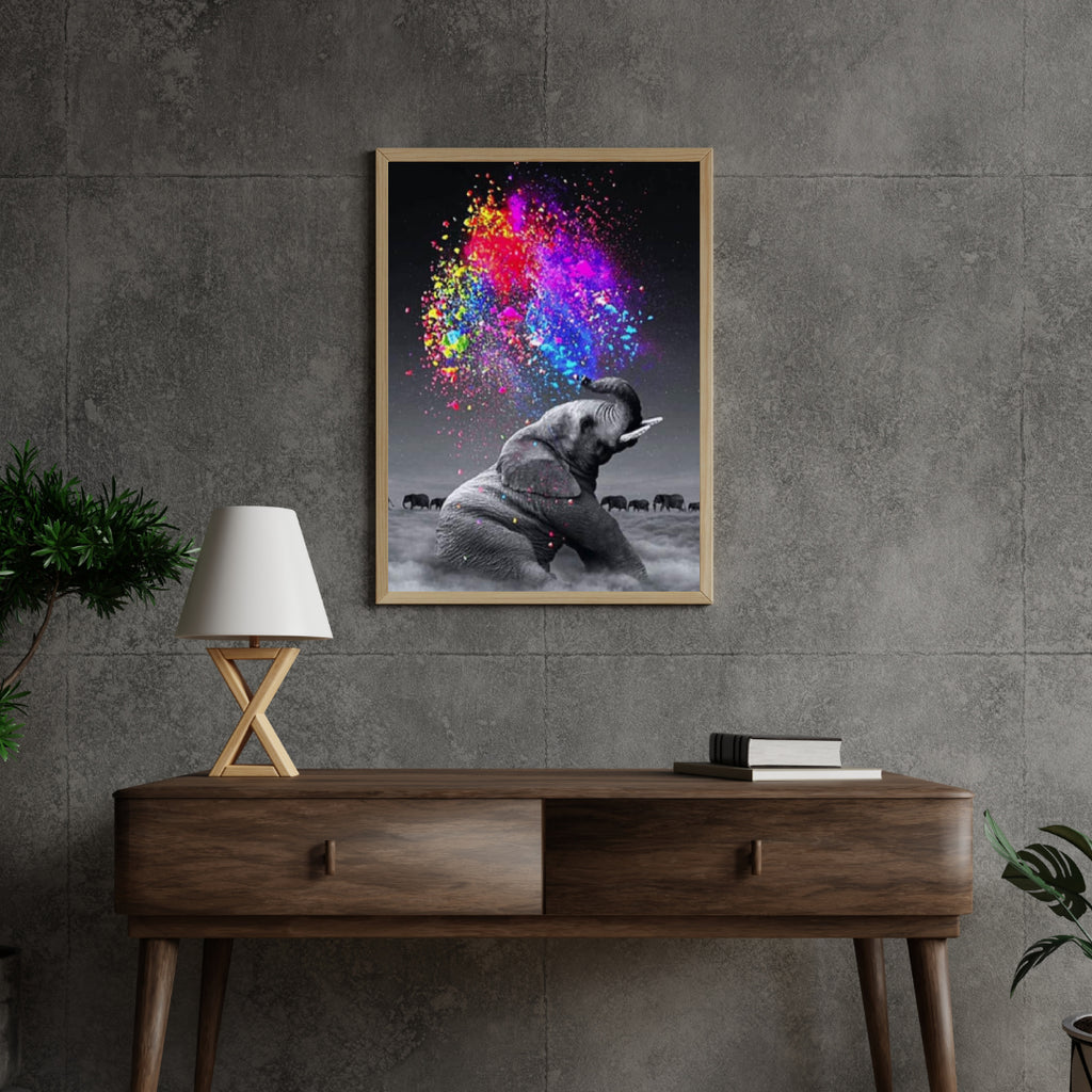Diamond Painting Kleurrijke Olifant - SEOS Shop ®