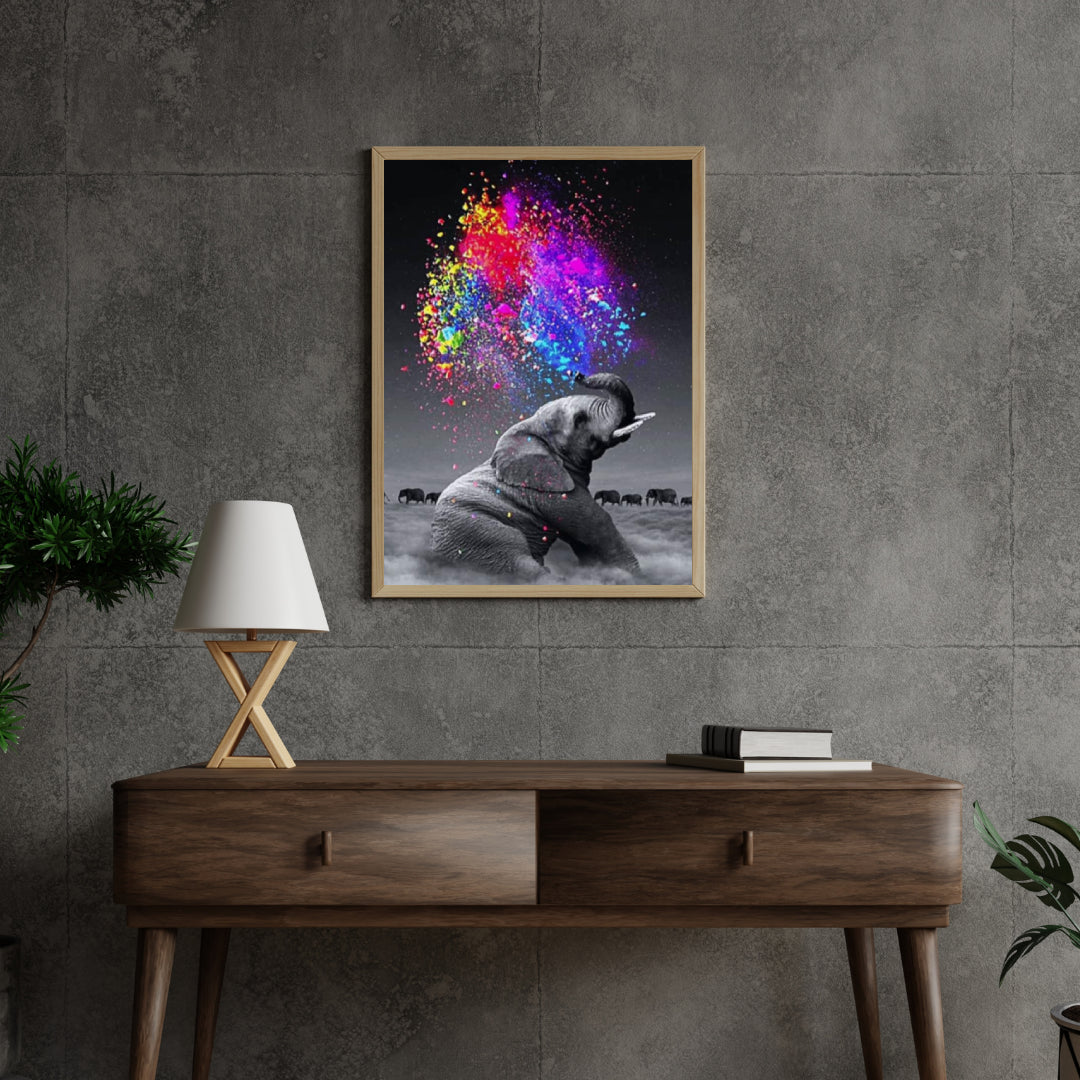 Diamond Painting Kleurrijke Olifant - SEOS Shop ®