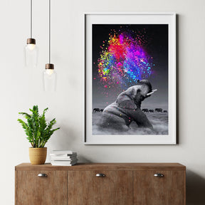 Diamond Painting Kleurrijke Olifant - SEOS Shop ®