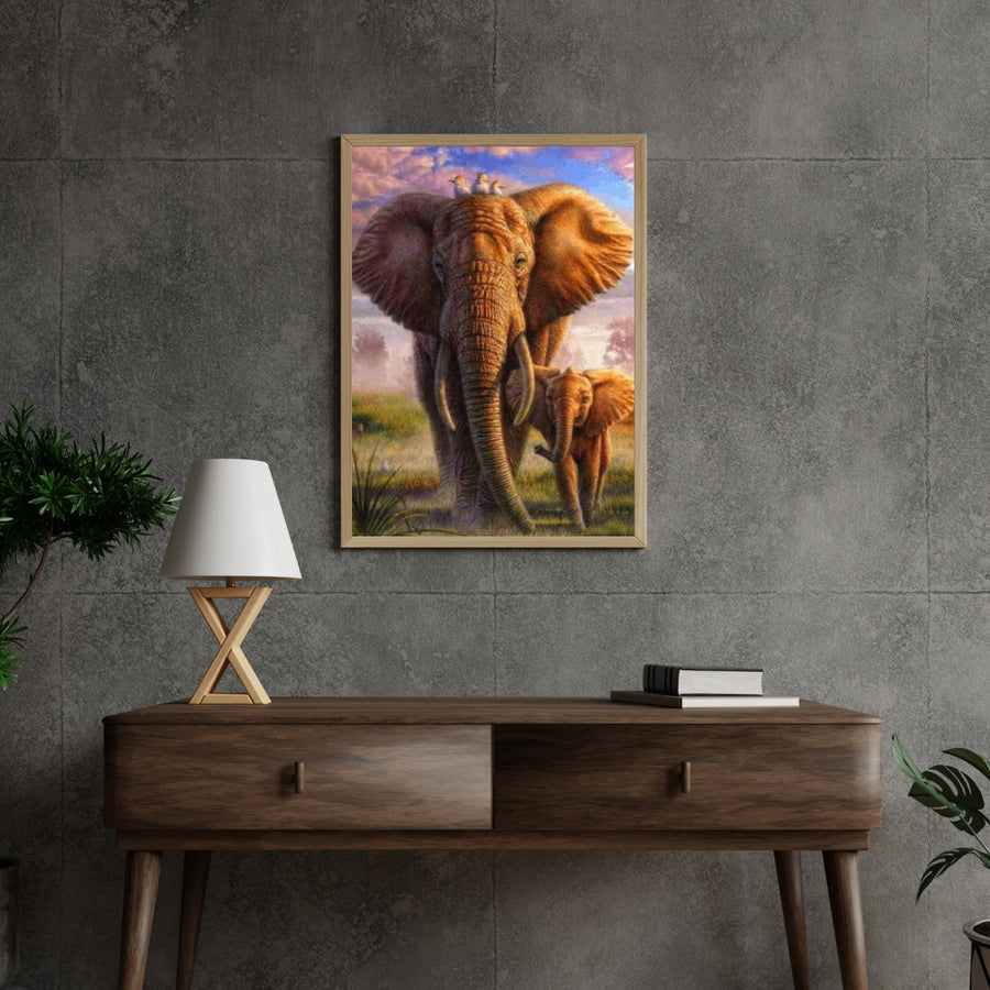 Diamond Painting Kleurrijke Safari Olifant - SEOS Shop ®