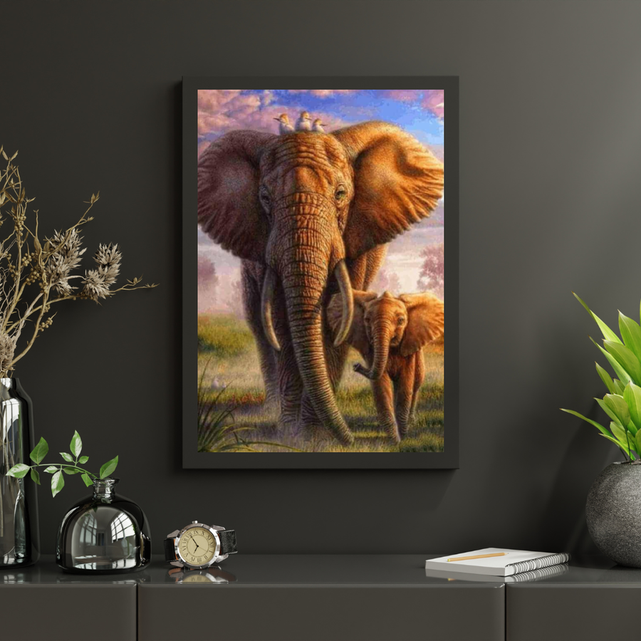Diamond Painting Kleurrijke Safari Olifant - SEOS Shop ®