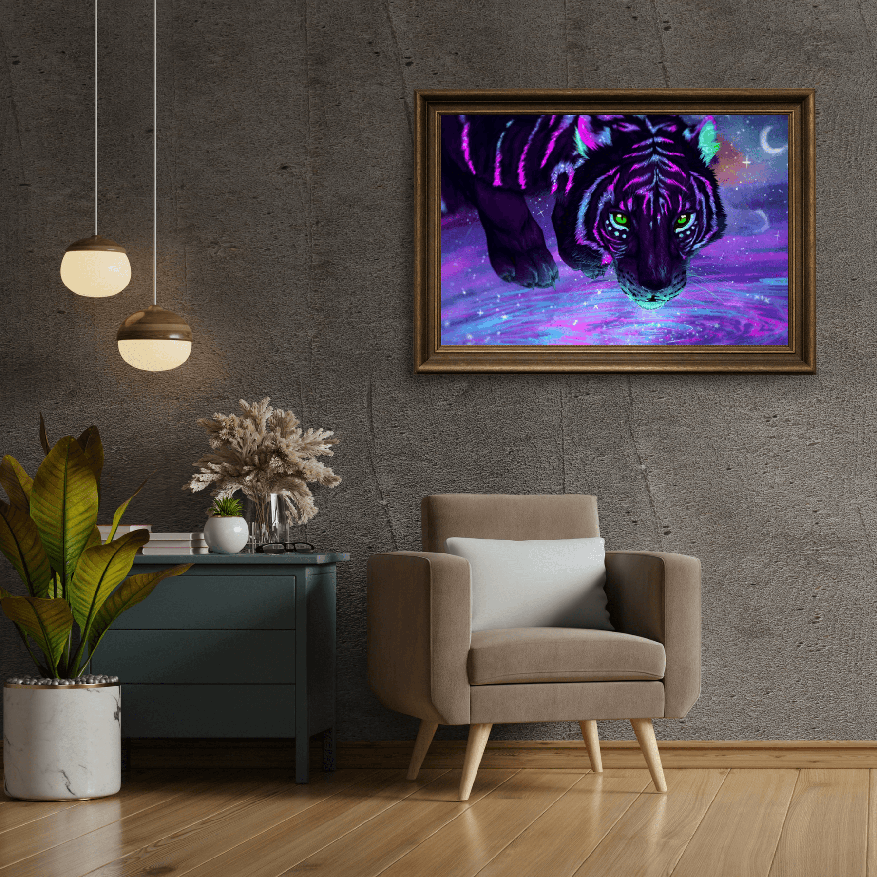 Diamond Painting Kleurrijke Tijger - SEOS Shop ®